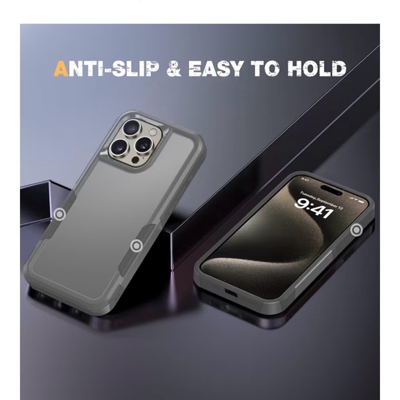 Premium Gray Smartphone Case IPhone 15 pro - Picture 6 of 16